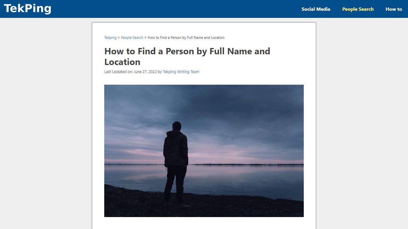 How to Find Someone by Full Name and Location - TekPing